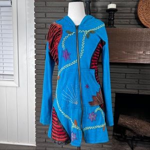 Rising international patchwork hoodie size Medium